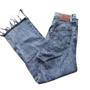 Levi’s Premium Ribcage Straight High Rise Button Fly Jeans Size 25
